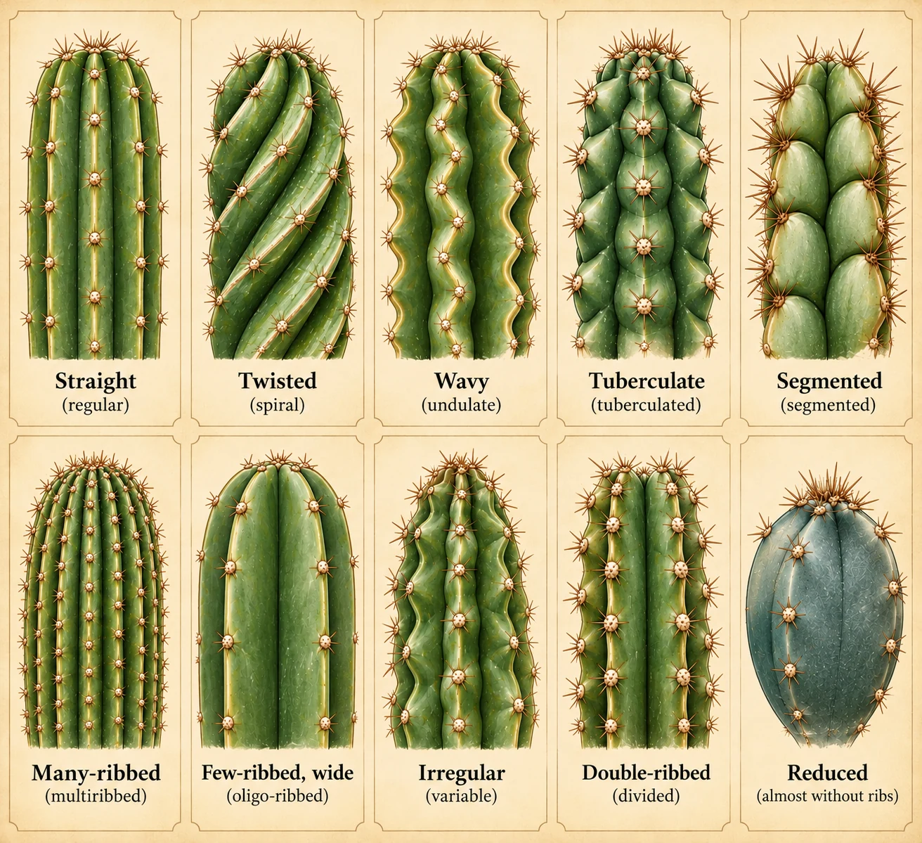 Cactus anatomy and shoot organization | Cacti • atlas and cultivation